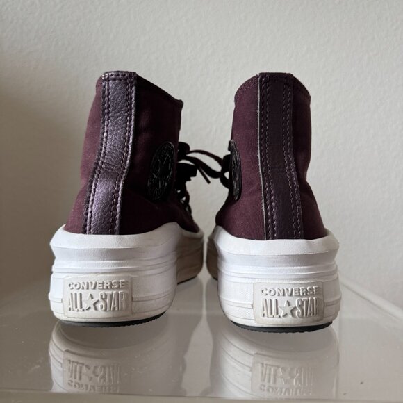 Converse Chuck Taylor All Star High Move “Diamond Metal” Black Currant – Size 5 - Picture 10 of 12